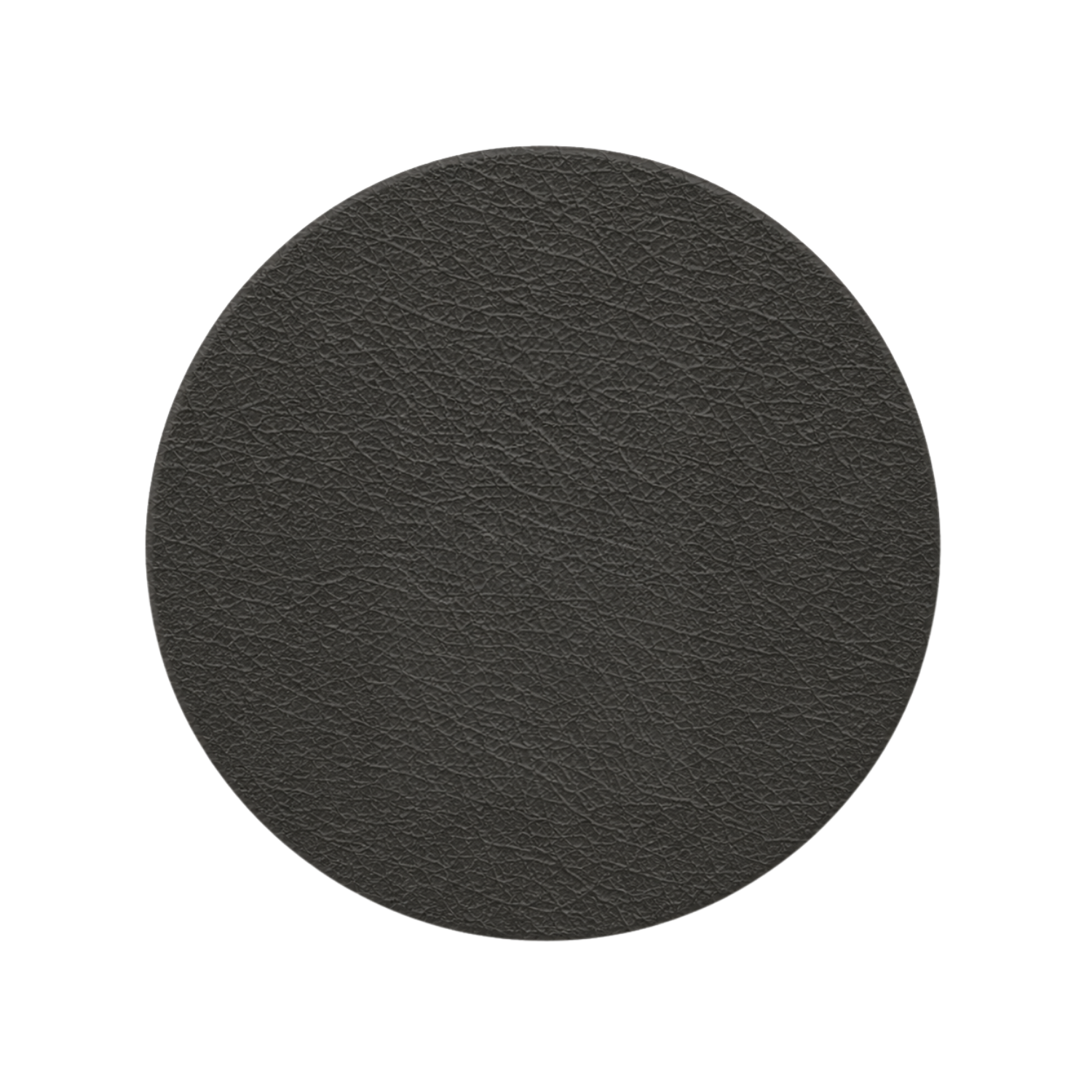 Base de copo redonda maleável em couro vegano