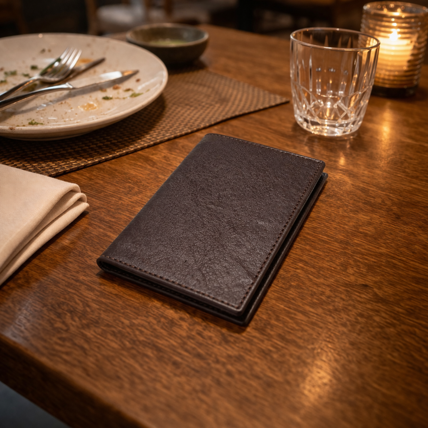 Porta-contas 19x11,5cm c/ moldura-caixa em couro vegano - Image 3